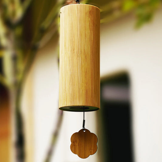 Campanas de viento de bambú hechas a mano
